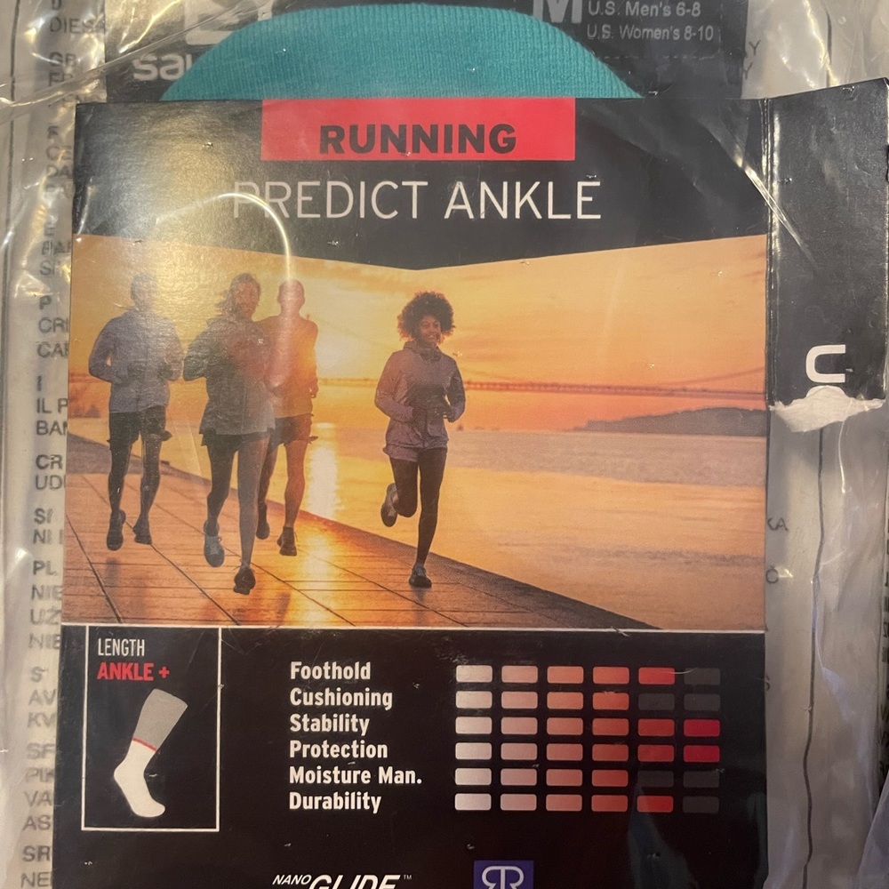 SALOMON PREDICT ANKLE Lot of 2 Unisex Running Socks Medium NEW - Picture 4 of 7